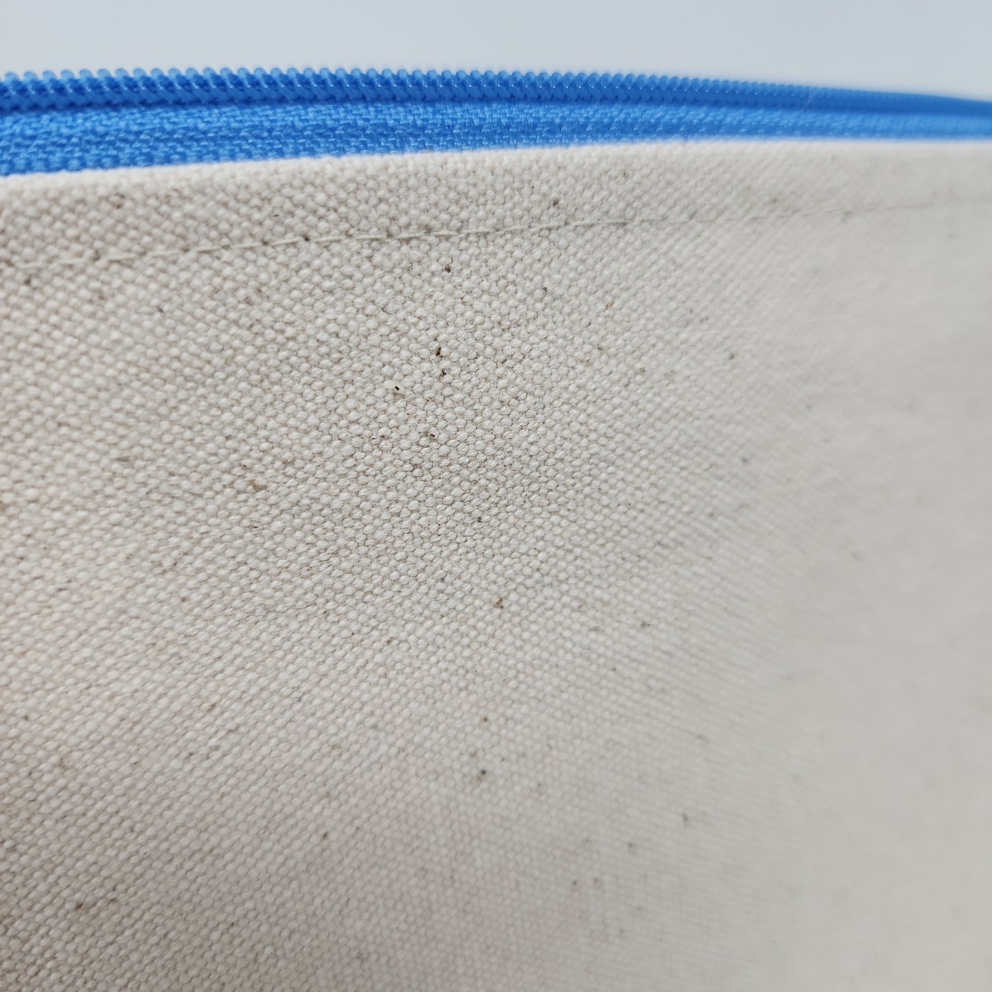 Blue Embroidered Zip Bag